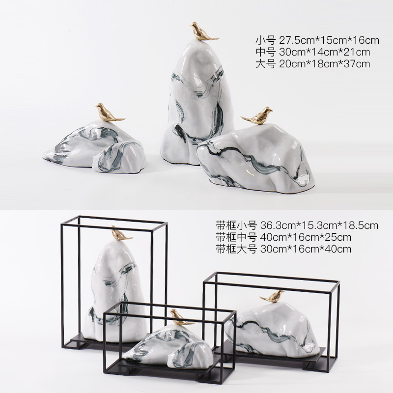 New Chinese style is contracted by rock porch place, creative studio town curtilage ceramic soft adornment company office