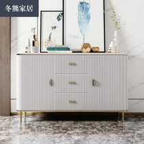 Winter Bear Light Lavish Rockboard Dining Side Cabinet Modern Minimalist Home Small Family Dining Room Multifunction Lockers Hyun Guan Cabinet