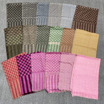 WEI NAN WEINAN C KASHMIR CASHMERE PASHMINA SHAWL Scarf RETRO CHECKERBOARD SMALL VERSION