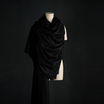 Wei Nan WEINAN Collection grade Sincere Black Plus Black Real Silk Full Embroidered Kashmiri Cashmere Embroidered Cape 275