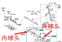 Adapting Toyota Crown JZS133 steering rod inner ball head outer ball joint tie rod ball head steering machine ball head