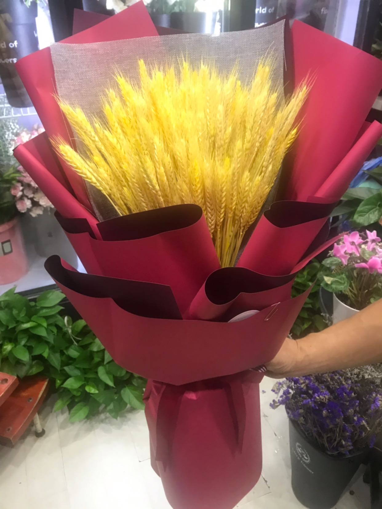 大麦开业花篮花束开店干花装饰店庆应援订花篮上海深圳广州同城