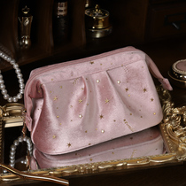 Carry-on small makeup bag for women portable 2021 new hyperfire ins wind mesh red advanced feel make-up bag containing bag