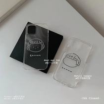 Drink water will be fat original design iPhone13promax lovers transparent mobile phone shell 11 full package soft shell