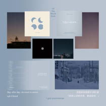 Lunar Eclipse Moon Phase Original Scenery Photography Illustrations Living Art Film Hand Ledger Wind Greeting Cards Postcards