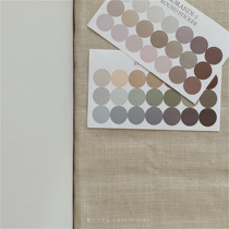 Shop owner self-stay morandi windy Earth Colour Stickers Handbill items Decorative Seal Perimeter Card Photo Sticker