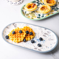 French dishes dishes fish plates household ceramic steaks creative Western dishes salad breakfast plates net red plates