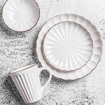 Nordic Creative Ceramics Bowl suit One food minimalist cutlery tray Dish Dishes Home Bowl for Eating Personality Bowl tray