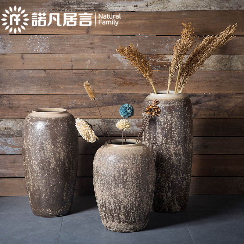 Jingdezhen manual thick some ceramic porcelain large vases, flower arranging hotel sitting room place the dried flower implement landing retro flower pot