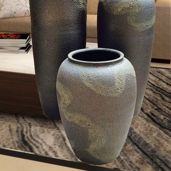 Large vases, ceramic dry flower arranging flowers color glaze up modern Chinese style living room hotel furnishing articles European - style villa