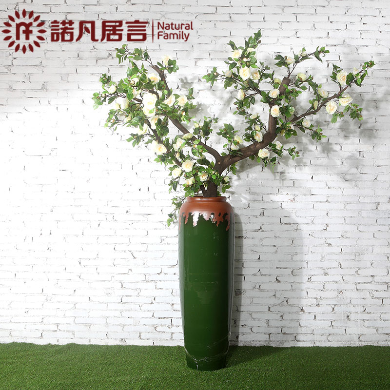 仿真树干仿真花假树枝植物藤客厅会所酒店装饰花艺别墅蔷薇树摆设_7折