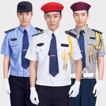 Security clothing short sleeve shirt mens summer security uniform summer overalls set mens property security clothes shirt