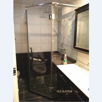 Diamond type swing door shower room overall bathroom dry and wet separation custom simple toilet tempered glass partition