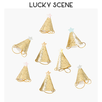 (Auspicious props)Glitter little star party hat Dream birthday decoration decoration Childrens year-old dog