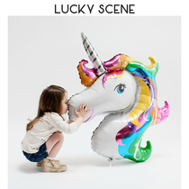46 inch unicorn aluminum foil balloon childhood lucky large mascot type dream rainbow