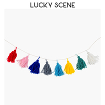 (Auspicious props) Rainbow tassel decoration girl heart dormitory room birthday gift accessories dress