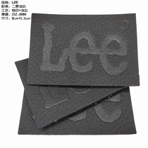 Black diy patch sticker spot brown two-layer cowhide brand le trademark leather brand E custom accessory leather label customization