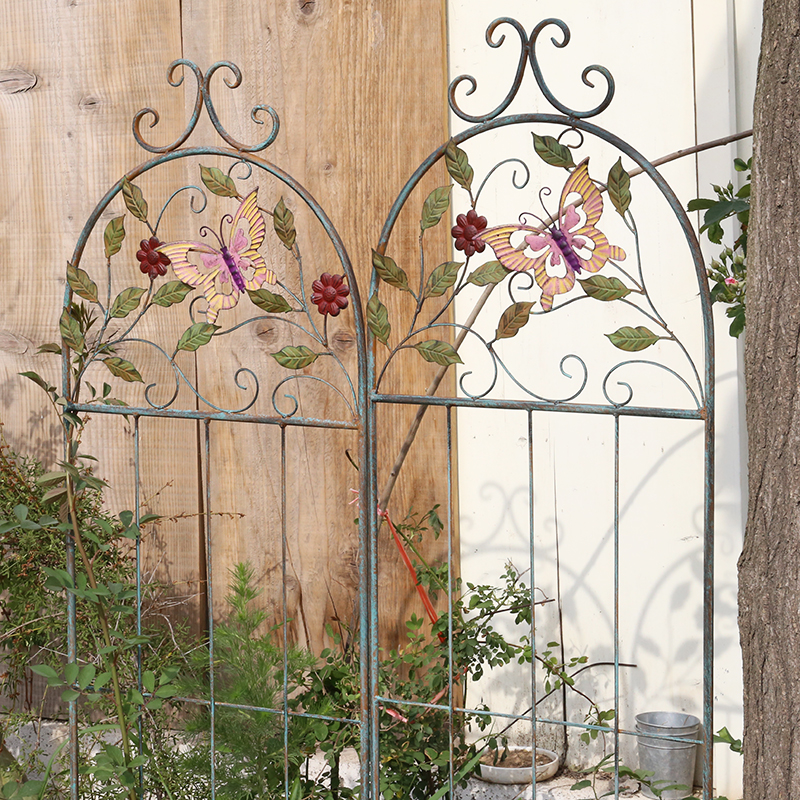 Single Sheet Retro Iron Art Climbing Fence Iron Green Loo Vine climbing Climbing Frame Flower Bracket Courtyard Fence-Taobao