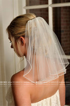 New bride wedding certificate pearl small veil short with hair comb travel style short veil wedding veil