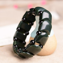 Hetian jade bracelet mens natural black jadeite fine material bracelet Jewelry jade bracelet jewelry