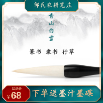 Qingshan Bai Xue Zous farming pen village plus Jian Yangmao brush Chinas top ten famous pen seal cursive script