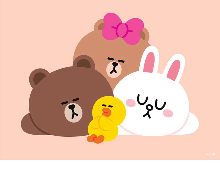 line布朗熊手机壳7苹果xs/max兔iphone6splus睡觉趴趴熊8p硅胶ins