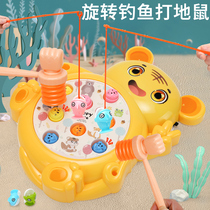 Whack-a-mole fishing electric toys magnetic children 1 to 3 A to 2 two 4 three-and-a-half-year-old baby yi sdip early education