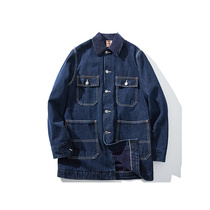 American vintage vintage wool denim coat Mbbcar Amicar winter warm denim jacket men