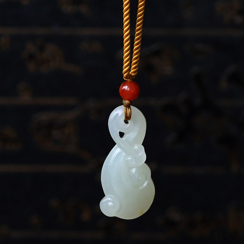 苏州聚友堂玉雕工作室 和田玉玉如意_7折现价500元