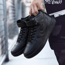 Black High Bunch Shoes Mens Shoes High Waist Sneakers Lovers White Shoes Middle Helper Shoes Male Air Force 1 Men Casual Shoes