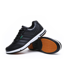 Fall Wave Shoes Men Shoes Breathable Genuine Leather Black Sports Casual Men Waterproof Shoes Middle-aged Tourist Shoes Dad Shoes