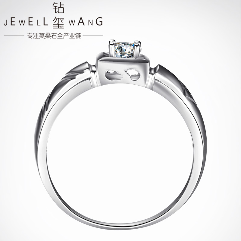 diamond seal counter genuine pt950 platinum moissanite loose stone diamond customized couple wedding ring ring men's engagement