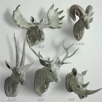 Wall Decoration Hanging wall decoration Sheep head swing piece Pendant Deer Head Deer Corner Wall-mounted Retro Eurostyle Creative Animal Wall Ornaments