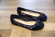 External single spring summer style net yarn breathable butterfly knot female large size flat female single shoe