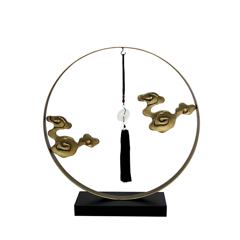 圆形祥云玉佩摆件