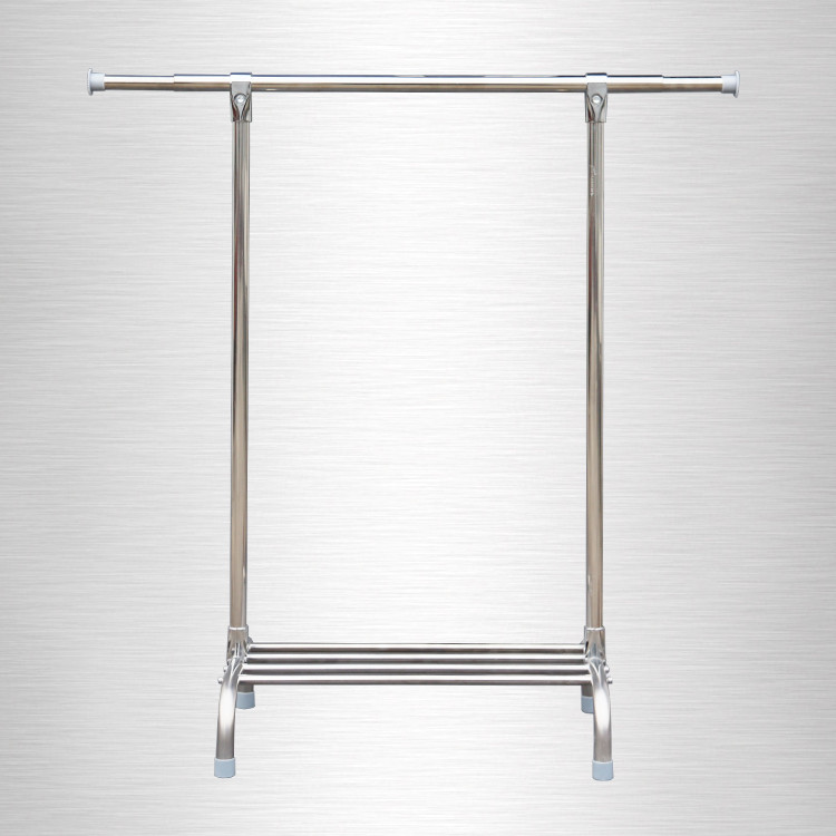 不锈钢晾衣架落地阳台单杆式衣架晒衣架室内挂衣架晾衣杆可定制