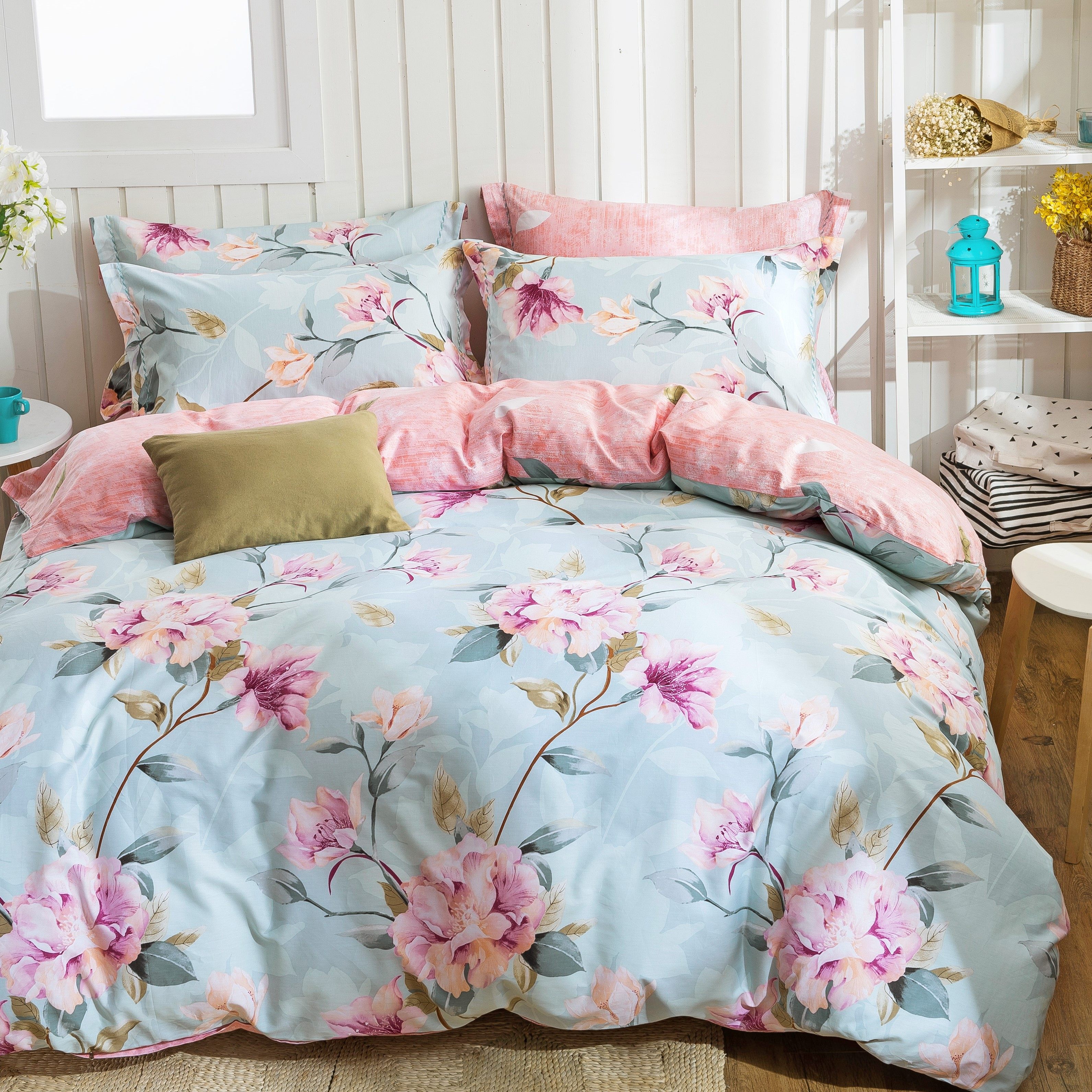 纯棉四件套全棉床单被套被单床笠被罩简约1.5m米1.