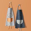 Northern European fashion apron Household kitchen waterproof oil -proof coating pure cotton housework cooking men's work cotton cute women Northern European fashion apron Household kitchen waterproof oil -proof coating pure cotton housework cooking men's work cotton cute women