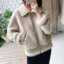 2021 winter new small sub young with full wool sheep cut velvet big coat fur integrated female short fur coat grass jacket