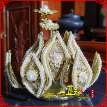 Zhenglong Opera Costume Clear Rhyme Lotus Crown Peking Opera Opera opera Guanyu Guanyin Classical Dot Silk Performance Hat