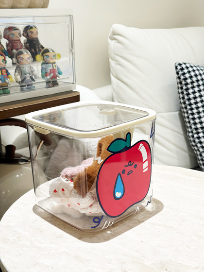 Apple Diary 귀여운 데스크톱 자동차 쓰레기 캔 저장 상자 뚜껑 투명한 단순한 고정식 프레스 형 커버 Apple Diary 귀여운 데스크톱 자동차 쓰레기 캔 저장 상자 뚜껑 투명한 단순한 고정식 프레스 형 커버