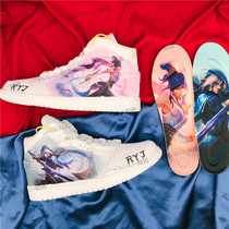 Paxun DIY Handpainted Sneakers Custom Shoes Hero League Perimeter Mens Knife Swordgie Creative Guest Footwear (without shoes)