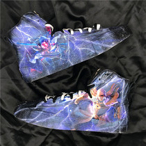 Paxun Sneakers Custom DIY Sneakers Hand Painted Hero Leagues LOL Theme Card Satin Boyfriends Gifts (without shoes