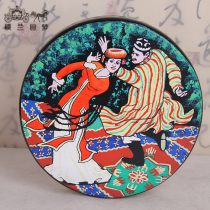  Authentic Xinjiang hand-painted drum Maxi Laifu tambourine Uighur musical instrument dance performance props cowhide drum