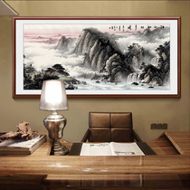 Jiangshan so many beautiful Chinese painting TV background wall landscape painting living room hanging painting decoration painting ink office mural painting