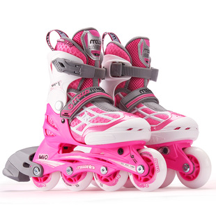 米高溜冰鞋儿童轮滑鞋滑冰鞋旱冰鞋滑轮鞋初学者女男童专业全套装