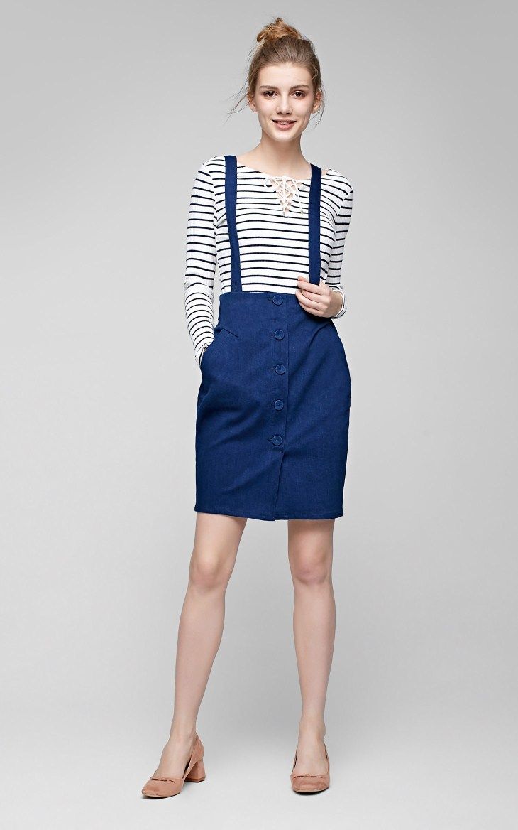 veromoda开衩半身牛仔裙女|317137501_7折现价179元