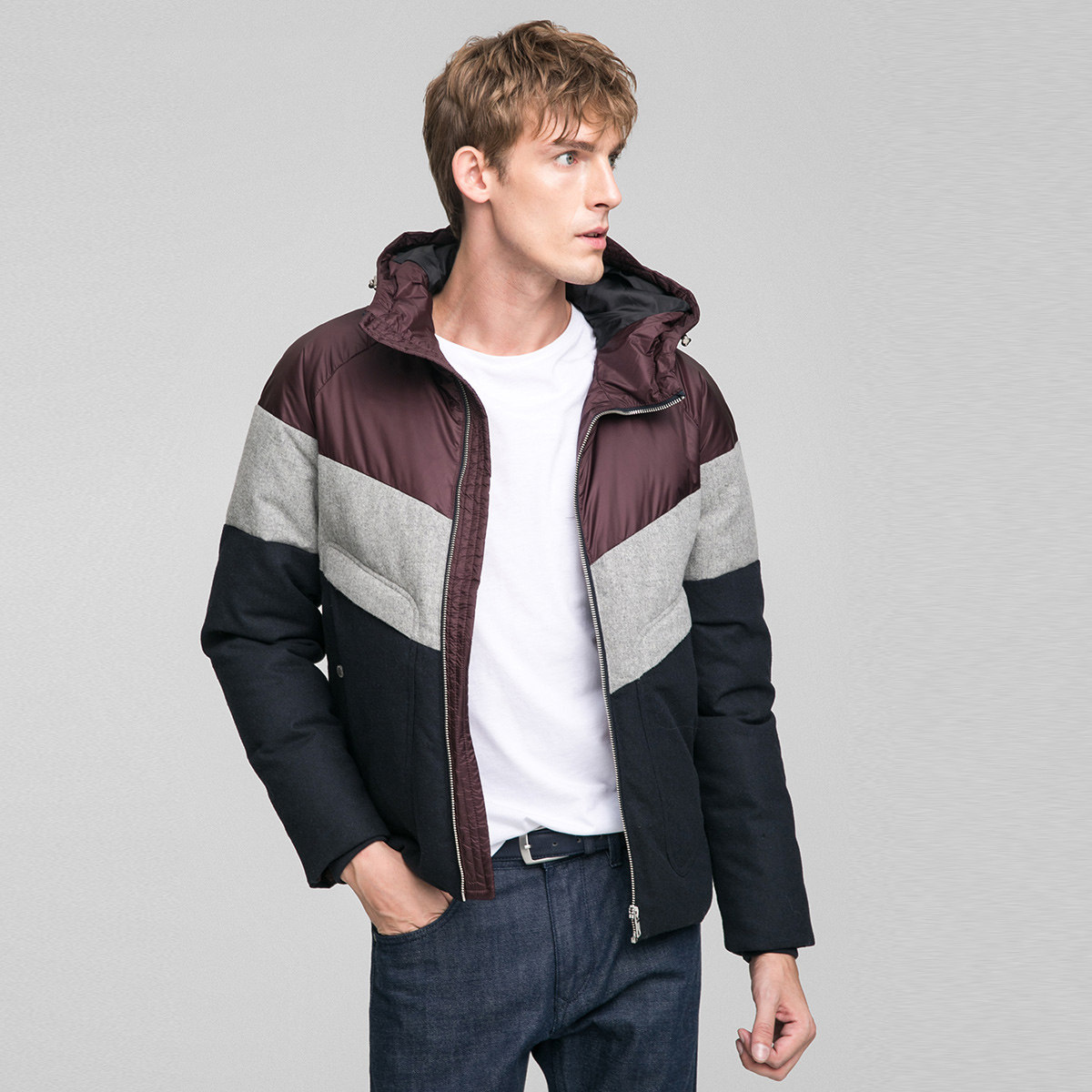 selected思莱德保暖男连帽短款羽绒服c-416412515_7折现价599元