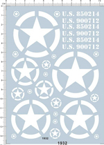 Military model US military (five-pointed star military emblem) Universal logo special water sticker (1932)