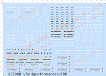Car Model 1:64 Refit modified car street car sticker (side door sticker) special water sticker (62306B)
